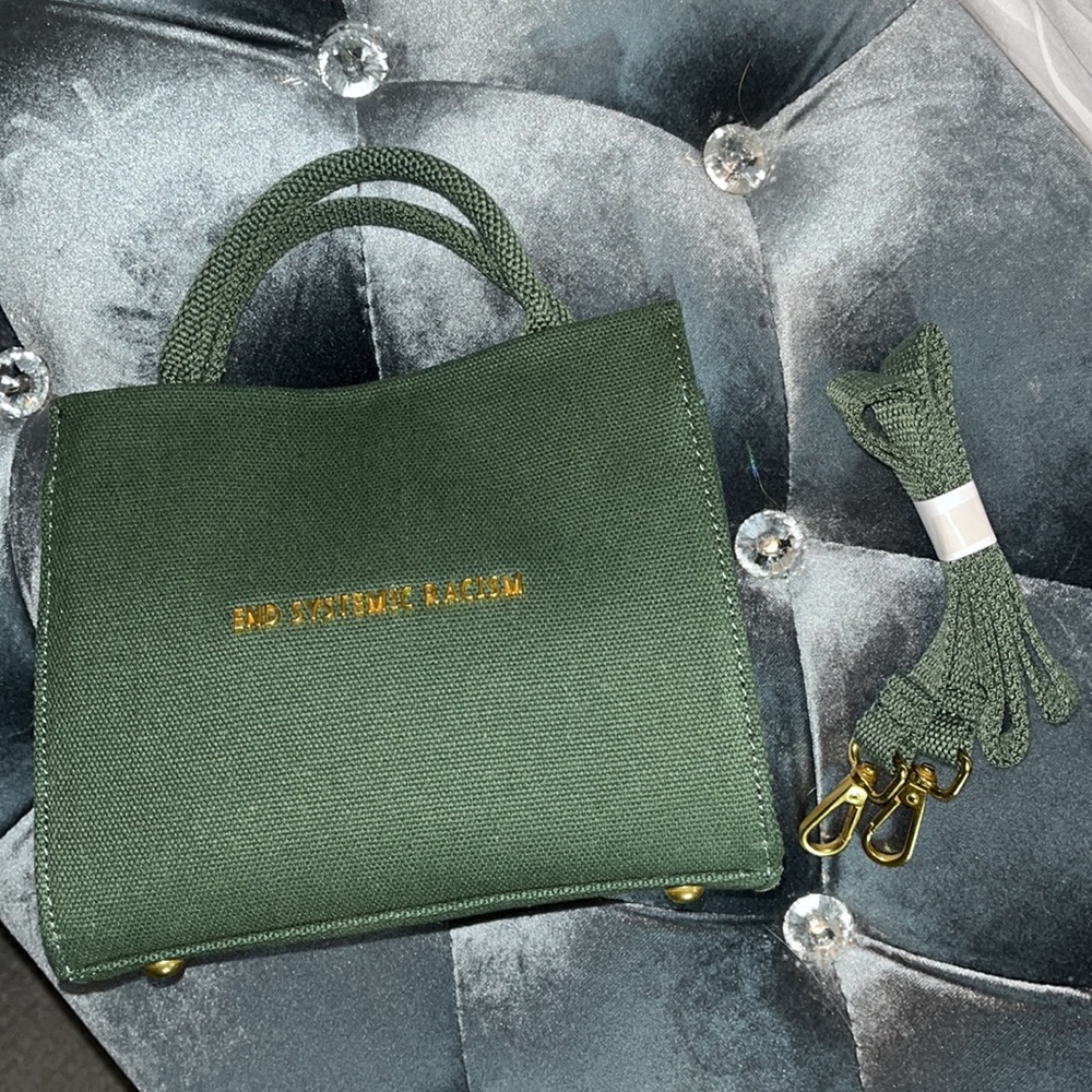 NWT Green Canvas Brandon Blackwood Tote